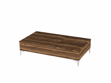 Masuta de cafea ESINTI, nuc, 121x69,2x28 cm