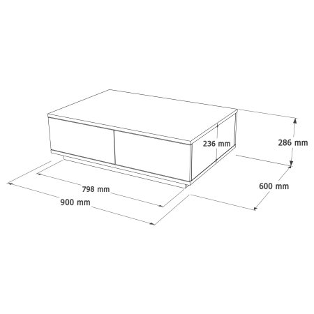 Masuta de cafea FR14-AW, 90x60x28,6 cm [6]