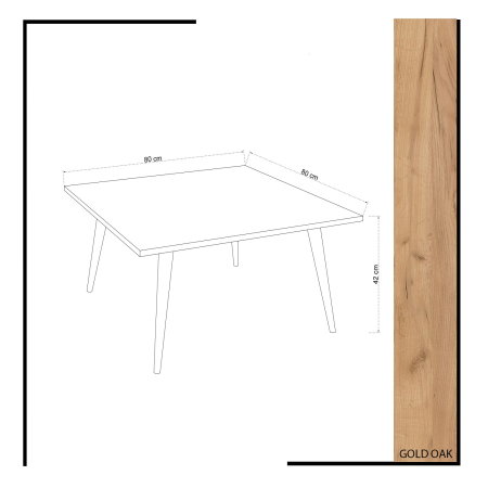 Masute Cafea - Masuta de cafea LEYMAN, 80x80x42 cm
