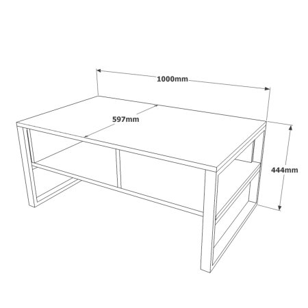 Masuta de cafea ML34-A, 100x59,7x44,4 cm [5]