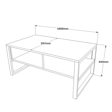 Masuta de cafea ML34-RG, 100x59,7x44,4 cm [5]