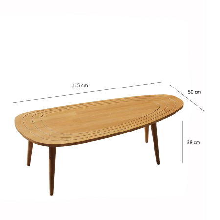 Masuta de cafea SWEET, tec, 115x50x38 cm [7]
