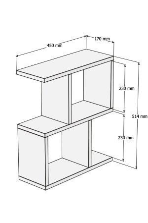 Masuta de cafea ZET, 45x17x51,4 cm [5]