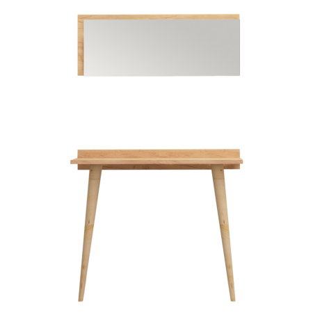 Masuta de toaleta BANEVENTO, cu oglinda, stejar, 80x32x84 cm [5]