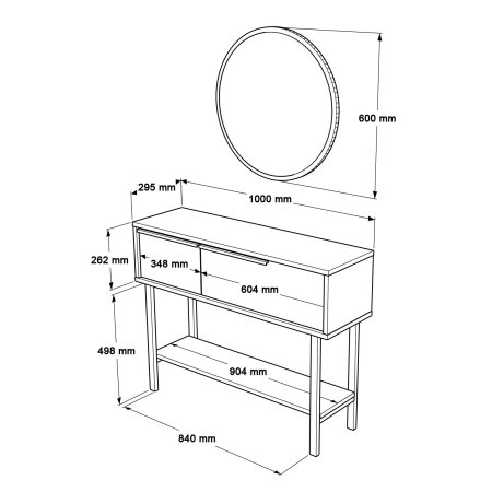 Comoda ON12-S-W, 100x29,5x76 cm [8]