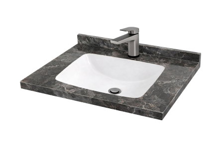 Baza cu Lavoar - Set Baza si Lavoar seria 867, cu sertare, 80 cm, alb + antracit