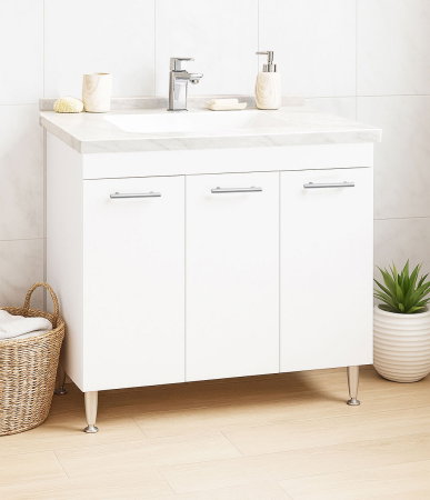 Baza cu Lavoar - Set Baza si Lavoar seria 867, 80 cm, alb