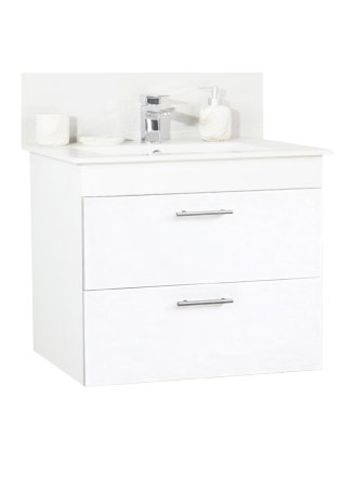 Baza cu Lavoar - Set Baza si Lavoar seria 067, cu sertare, cadru metalic, 70 cm, alb