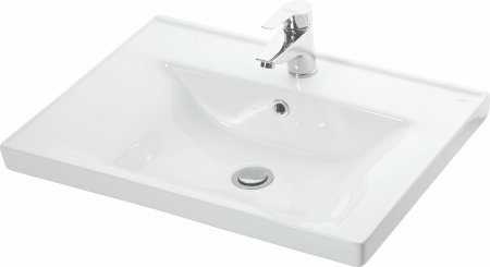 Set Baza front MDF si Lavoar seria 786, suspendata, cu sertare, 60 cm, alb [4]