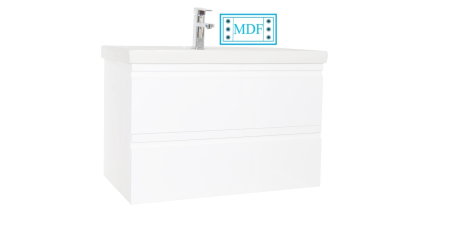 Set Baza front MDF si Lavoar seria 786, suspendata, cu sertare, 90 cm, alb [1]