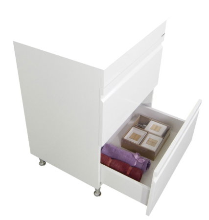 Set Baza front MDF si Lavoar seria 686, cu sertare, montat, 60 cm, alb [4]