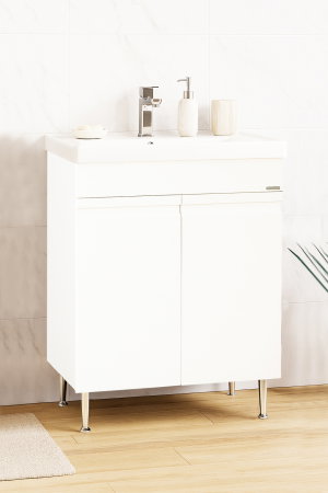 Set Baza front MDF si Lavoar seria 786, 60 cm, alb [0]