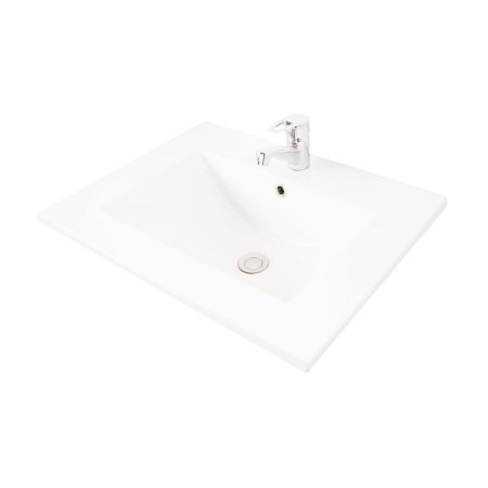Set Baza front MDF si Lavoar seria 056, cu sertare, cadru metalic, 50 cm, alb + antracit [7]