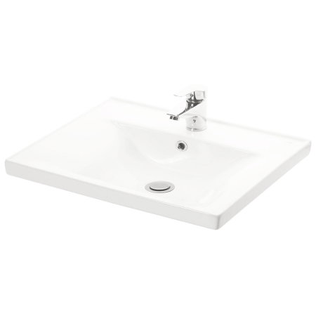 Set Baza front MDF si Lavoar seria 709, cadru metalic, cu sertare, 70 cm, alb [7]