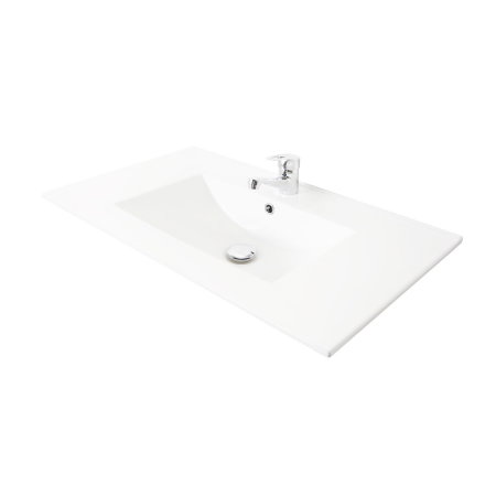 Baza cu Lavoar - Set Baza front MDF si Lavoar seria 033, cu sertare, montat, 70 cm, crem