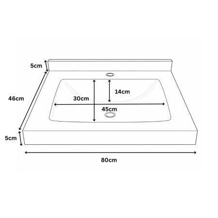 Set Baza front MDF si Lavoar seria 886, suspendata, cu sertare, montat, 80 cm, alb [4]