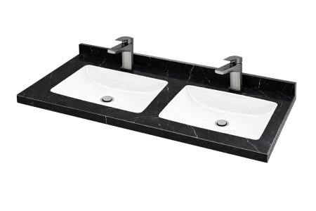 Baza cu Lavoar - Set Baza front MDF si Lavoar seria 833, suspendata, cu sertare, montat, 120 cm, negru