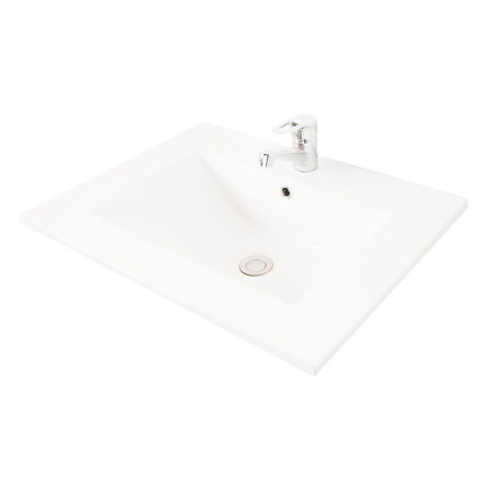 Mobilier Baie - Set Baza front MDF si Lavoar seria 086, cu sertare, montat, 60 cm, cappuccino