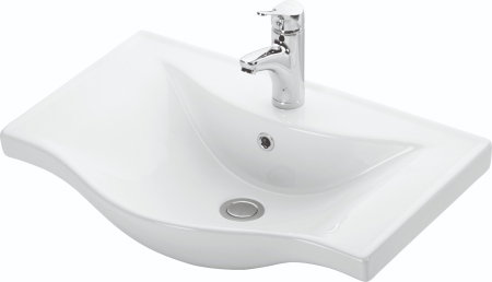 Mobilier Baie - Set Baza front MDF si Lavoar seria 153, 55 cm, bambus