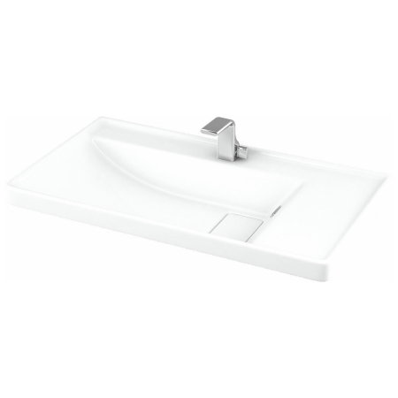 Set Baza front MDF si Lavoar seria 286, cu sertare, cadru metalic, montat, 100 cm, alb [6]