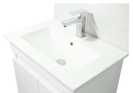 Baza cu Lavoar - Set Baza front MDF si Lavoar seria 386, montat, 60 cm, alb