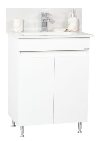 Baza cu Lavoar - Set Baza front MDF si Lavoar seria 386, montat, 60 cm, alb