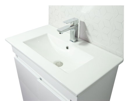 Mobilier Baie - Set Baza front MDF si Lavoar seria 386, montat, 70 cm, alb