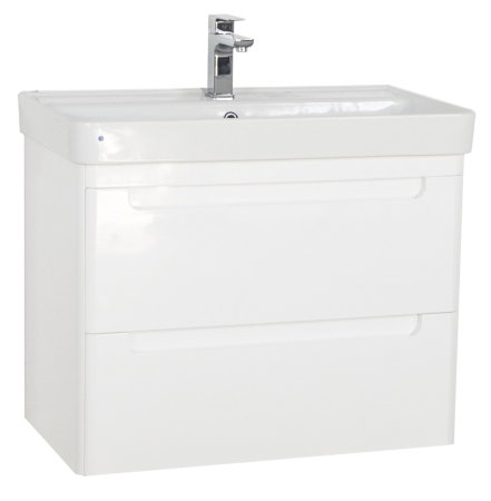 Set Baza front MDF si Lavoar seria 502, cu sertare, cadru metalic, 80 cm, alb [5]