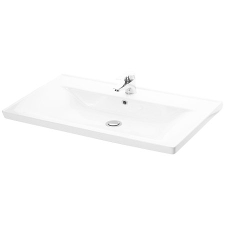 Set Baza front MDF si Lavoar seria 758, cu sertare, cadru metalic, montat, 100 cm, alb [5]