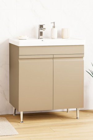 Baza cu Lavoar - Set Baza front MDF si Lavoar seria 786, montat, 70 cm, cappuccino