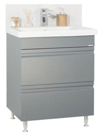 Baza cu Lavoar - Set Baza front MDF si Lavoar seria 786, cu sertare, montat, 70 cm, antracit