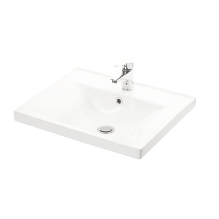 Mobilier Baie - Set Baza front MDF si Lavoar seria 786, suspendata, cu sertare, montat, 60 cm, cappuccino