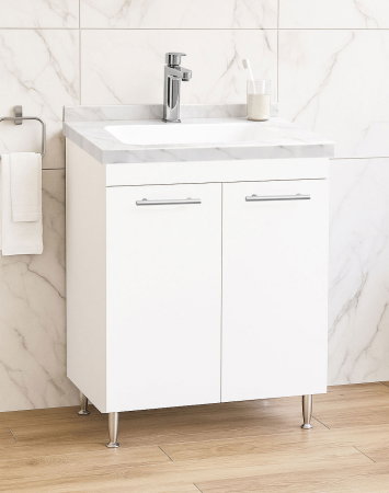 Mobilier Baie - Set Baza si Lavoar seria 867, montat, 60 cm, alb