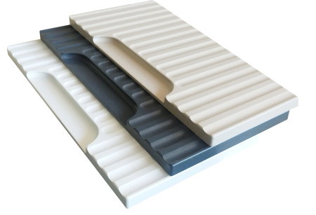 Bucatarii Moderne - Set bucatarie SPACE 200 cm, 6 corpuri, corp cuptor, cu sertare, blat termorezistent, fronturi MDF, antracit