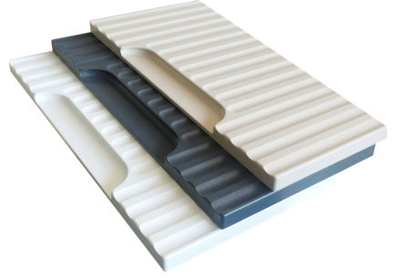 Bucatarii Moderne - Set bucatarie SPACE 240 cm, 8 corpuri, corp cuptor, blat termorezistent, fronturi MDF, antracit