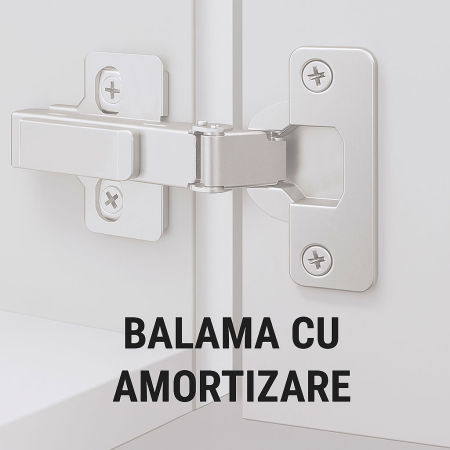 Set bucatarie GERMANIA 260 cm, 7 corpuri, 3 sertare, blat gros, alb [5]