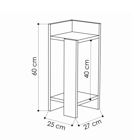 Mobilier Dormitor - Noptiera ELOS, 25x27x60 cm