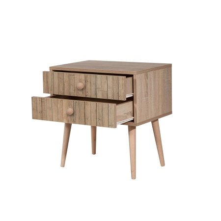 Mobilier Dormitor - Noptiera TWO, 2 sertare, 60x40x61 cm