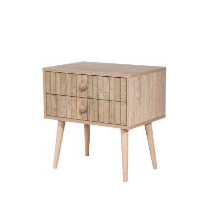 Mobilier Dormitor - Noptiera TWO, 2 sertare, 60x40x61 cm