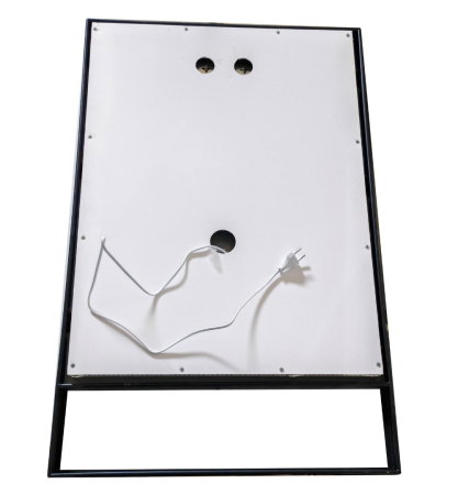 Oglinzi LED - Oglinda cu iluminare LED si intrerupator touch, MD6, rama neagra, 60x95 cm