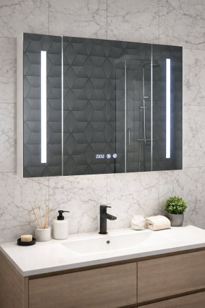 Oglinzi LED - Oglinda cu iluminare LED EDGE, alb, 80x68 cm