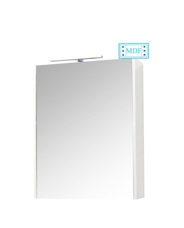 Dulap baie suspendat cu oglinda, 1 usa, alb, 60x15x75 cm [1]