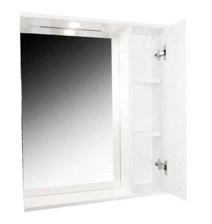 Mobilier Baie - Oglinda seria 020, front MDF, montata, alb, 65x71 cm