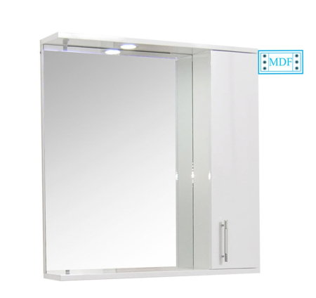 Mobilier Baie - Oglinda seria 020, front MDF, montata, alb, 70x71 cm