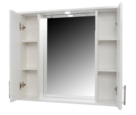 Oglinzi Baie - Oglinda seria 020, front MDF, montata, alb, 80x71 cm