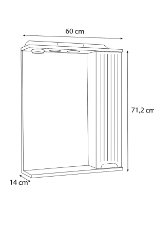 Oglinzi Baie - Oglinda seria 033, front MDF, negru, 60 cm