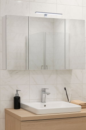 Oglinzi Baie - Oglinda cu iluminare LED, SERENA, alb, 120x68 cm