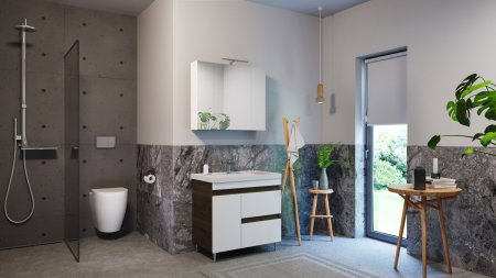 Oglinda cu iluminare LED, SERENA, alb, 120x68 cm [5]