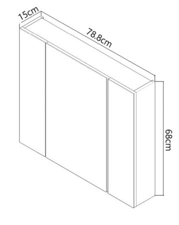 Oglinda cu iluminare LED, SERENA, alb, 80x68 cm [7]