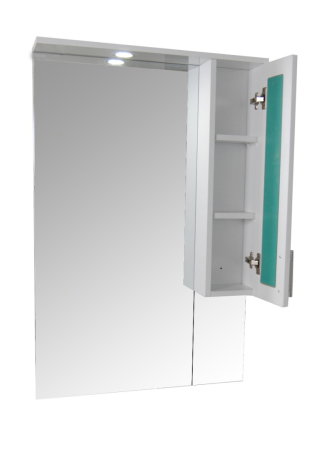 Mobilier Baie - Oglinda seria 010, front MDF, montata, alb, 65x101 cm